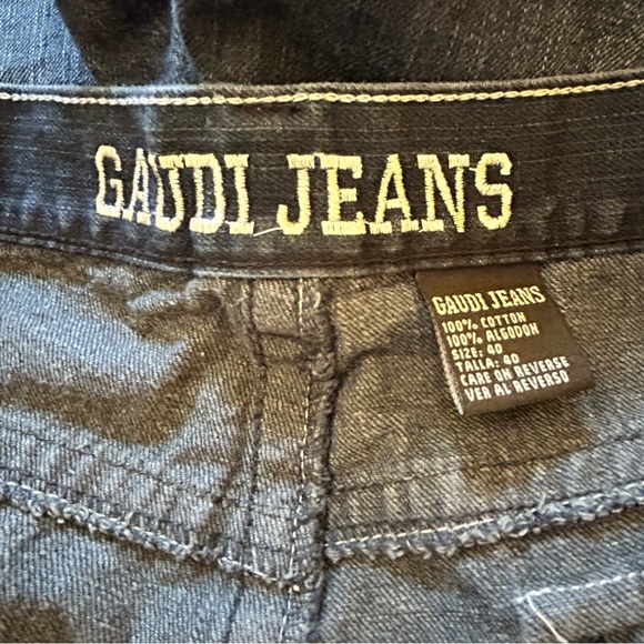 Gaudi blue men's jean shorts Size 40 - Picture 3 of 10